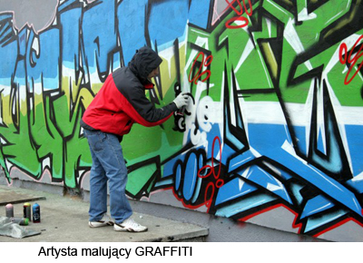 Artysta malujcy graffiti